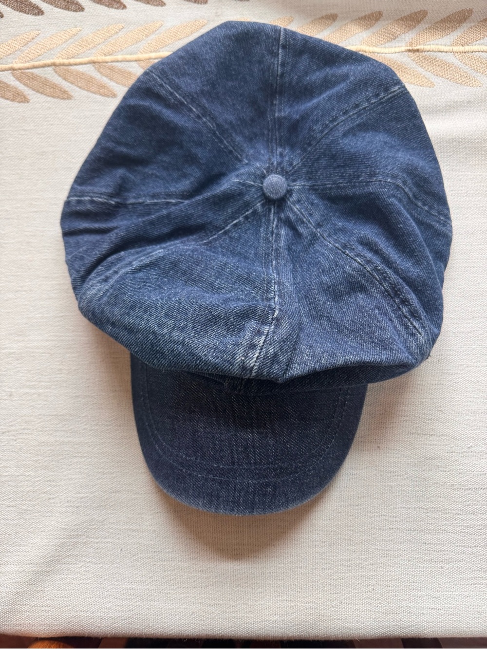 Blue Denim Newsboy Cap - Classic Women's Accessory - Picture 2 of 6